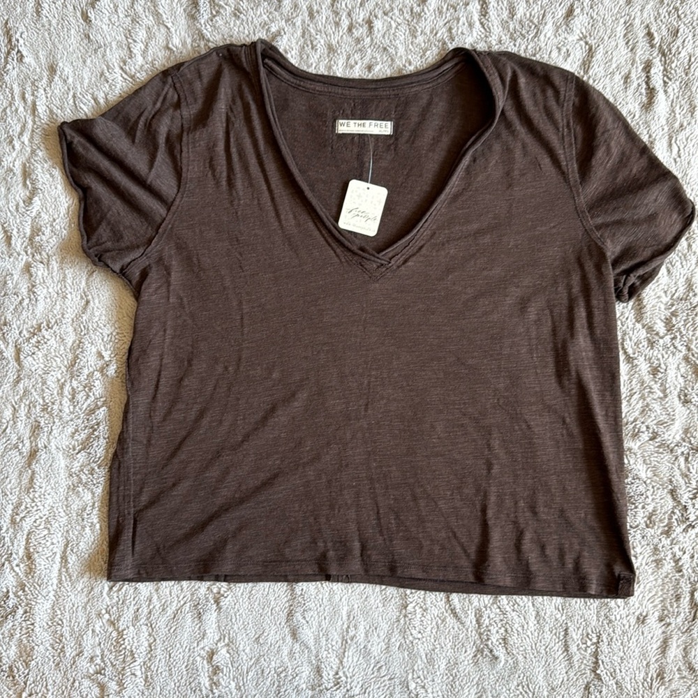 Free People V Neck Tee